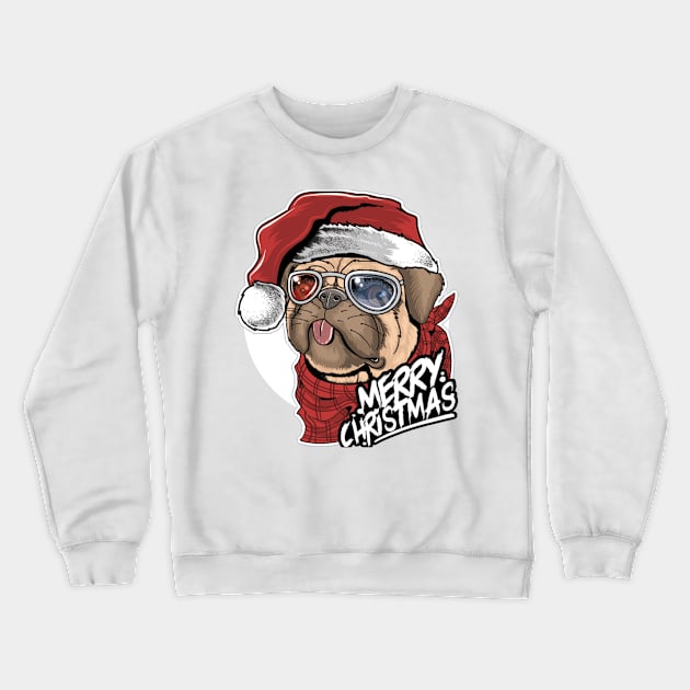 merry christmas dog Crewneck Sweatshirt by friendidea